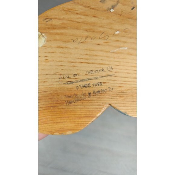 Vintage Hand-Painted Wooden Heart Shaped Welcome Wall Sign Floral Birdhouse - Picture 5 of 7